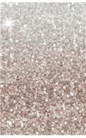 Glitzer Notizbuch Beige Rosa
