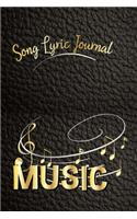 Song Lyric Journal: Composition Line/Ruled Left Page and Staff, Manuscript Paper Right Page for Notes, Lyrics and Music. Song Writers Journal Notebok for Musicians Crea