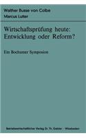 Wirtschaftsprüfung Heute: Entwicklung Oder Reform?