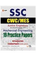SSC (CWC/MES) Mechanical Engineering (Junior Engineers) 19 Practice Papers 2016