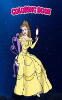 Coloring Book: Beauty and the Beast Belle, Children Coloring Book, 100 Pages to Color