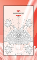 Mandala Coloring Book Large Print - Animals - Bats