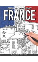 France Adults Coloring Book: french landscape paris eiffel tower gift for adults relaxation art large creativity grown ups coloring relaxation stress relieving patterns anti bor