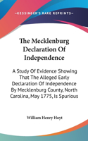 Mecklenburg Declaration Of Independence