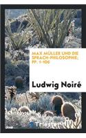 Max Müller & the Philosophy of Language