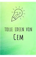 Tolle Ideen von Cem: Unliniertes Notizbuch mit Rahmen für deinen Vornamen