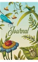 Journal: Garden Bugs and Beetles Blank Lined Paper Notebook