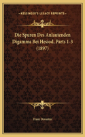 Die Spuren Des Anlautenden Digamma Bei Hesiod, Parts 1-3 (1897)