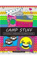 Camp Stuff 24 Page Coloring Book: 24 Totally Awesome Coloring Pages(English)