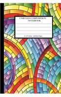 Unruled Composition Notebook 6" x 9". 120 Pages. Abstract Mosaic Circles.: Unruled Composition Notebook 6" x 9". 120 Pages. Abstract mosaic background of colored tiles laid in a circles.