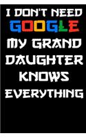 I don't need google my grand daughter knows everything Notebook Birthday Gift