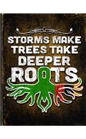 Storms Make Trees Take Deeper Roots: Zambia Flag Customized Personalized Gift for Zambian Coworker Friend Planner Daily Weekly Monthly Undated Calendar Organizer Journal