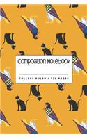 Composition Notebook: Cute Novelty Cat Gifts for Cat Lovers: Ancient Egypt ethnic pattern Paperback Notebook.