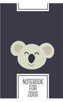 Notebook for Zoos: Lined Journal with Happy Koala head Design - Cool Gift for a friend or family who loves australian presents! - 6x9" - 180 White lined pages - You Ca