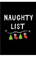 Naughty List: Lined notebook, funny journal gifts for boyfriend, girlfriend partner, him, her christmas, Better and more useful than a card