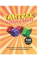 Yahtzee Scoring Sheet
