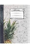 Graph Paper Composition Notebook: 110 Pages - Quad Ruled 4x4 - 8.5" x 11" Marble Large Notebook with Grid Paper - Math Notebook For Students