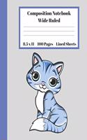 Composition Notebook Wide Ruled Lined Sheets