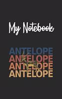 My Notebook: Antilope Retro And Vintage Style 100 Pages And Lined