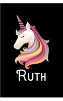 Ruth: Personalized Custom Name Unicorn Themed Monthly 2020 Planner (Calendar, To Do List, Monthly Budget, Grocery List, Yearly Financial Goals) Gift for G