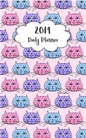 Polka Dot Cats Daily Planner: Jan to Dec 2019 5" X 8" Day To Page