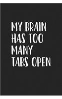 My Brain Has Too Many Tabs Open: A 6x9 Inch Matte Softcover Journal Notebook with 120 Blank Lined Pages and a Funny Cover Slogan