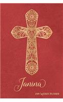 2019 Weekly Planner, Janina: Personalized 90-Page Christian Planner with Monthly and Annual Calendars and Weekly Planner Pages