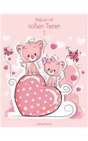 Malbuch mit süßen Tieren 2: (2 Süßen Tieren)