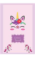 Unicorn Journal Notebook 140 Pages Blank Lined for Girls to Write in It