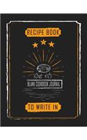 Recipe Book Empty Blank Cookbook Journal To Write In