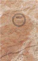 Orange Stone Notebook: Chic Marble Design Notebook, Marble Notebook Lined, Diary, Journal, Soft Cover Notebook