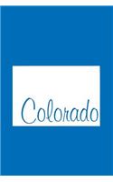 Colorado - Cobalt Blue Lined Notebook with Margins: 101 Pages, Medium Ruled, 6 x 9 Journal, Soft Cover