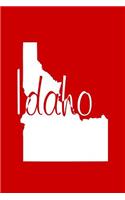Idaho - Red Lined Notebook with Margins: 101 Pages, Medium Ruled, 6 x 9 Journal, Soft Cover