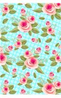 Bullet Journal Notebook Shabby Chic Roses Pattern 1: 112 Page Numbered Graph Style Grid Bullet Journal with Index Pages and Key Pages in Portable 6 X 9 Size.
