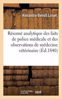 Résumé Analytique Des Faits de Police Médicale Et Des Observations de Médecine Vétérinaire