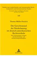 Der Gerichtsstand Der Niederlassung Im Deutsch-Amerikanischen Rechtsverkehr