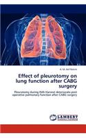 Effect of pleurotomy on lung function after CABG surgery