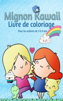 Livre de coloriage Kawaii pour les enfants de 3 à 9 ans