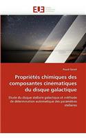 Propriétés Chimiques Des Composantes Cinématiques Du Disque Galactique