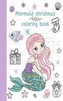 Mermaid Christmas coloring book