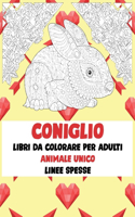 Libri da colorare per adulti - Linee spesse - Animale unico - Coniglio