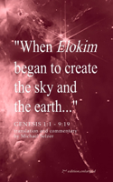 When Elokim Began to Create the Sky and the Earth