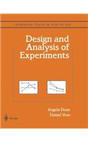 Design and Analysis of Experiments: (Springer Texts in Statistics)