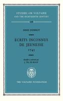 Denis Diderot, Ecrits Inconnus de Jeunesse 1745