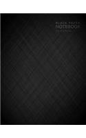 Black Paper Notebook College Ruled: 8.5 x 11 To be used with Gel Pens 100 Lined Writing Pages