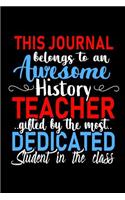 This Journal belongs to an Awesome History Teacher