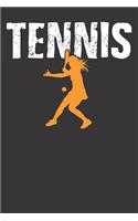 Notebook: Tennis Tennis Playing Woman Gift College Ruled 6x9 120 Pages