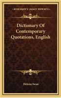 Dictionary of Contemporary Quotations, English