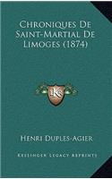 Chroniques de Saint-Martial de Limoges (1874)