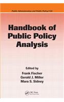 Handbook of Public Policy Analysis